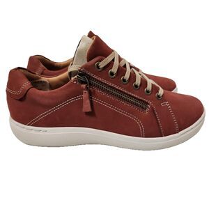 Clarks Nalle Lace Sneaker | Women’s Size 9 Wide Chestnut Nubuck